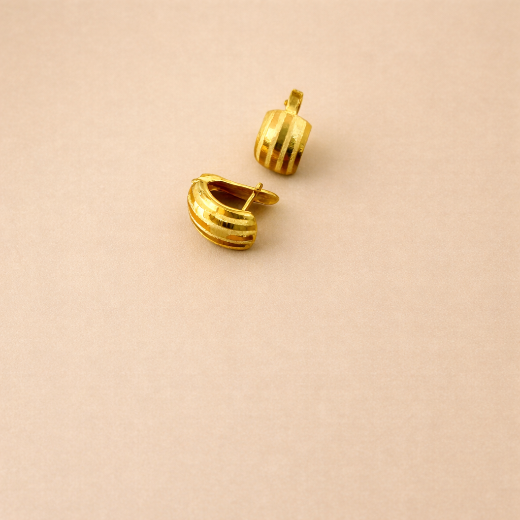 Golden Ridge Clip Earrings